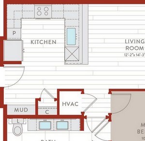 Aura Bluffview Apartments A11 Floor Plan Aura Bluffview Apartments A11 Floor Plan